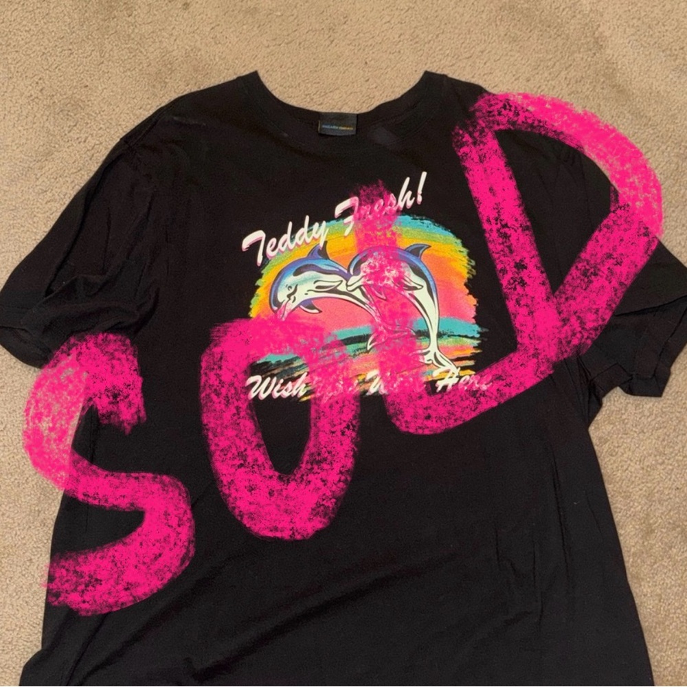 Teddy Fresh Black Graphic T-Shirt